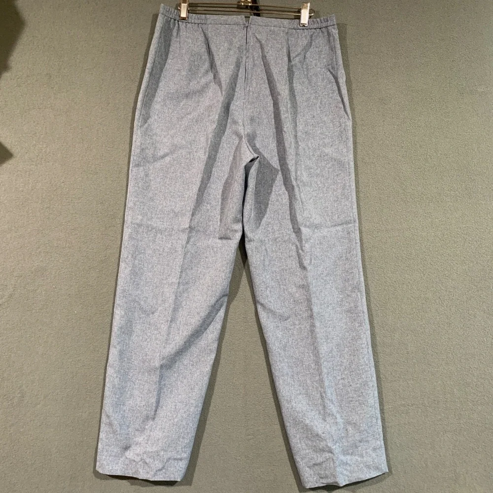 Petite‎ Perceptions Floral Blazer Pant Suit Set Blue Gray Women's Size 10P